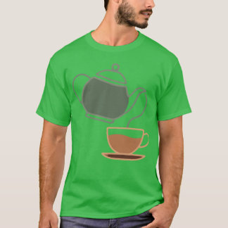 Camiseta Vintageea Kettle and Cup Silhouette vintage