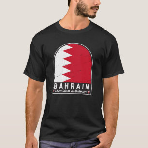 Camiseta Vintagem Afetada do Emblem do Bahrein