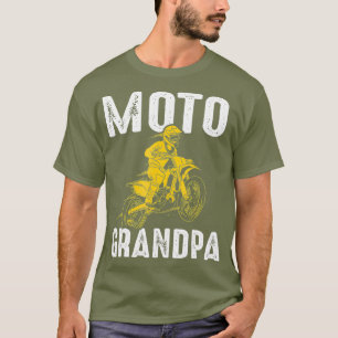 Camiseta Vintagem curiosa avô Dirt Bike