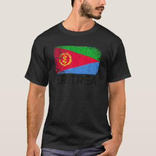Camiseta Vintagem Da Bandeira Eritreia Feita No Presente Da