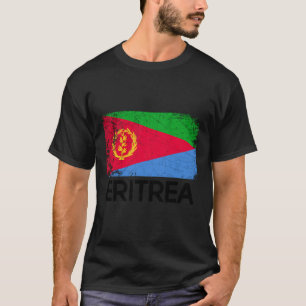 Camiseta Vintagem Da Bandeira Eritreia Feita No Presente Da