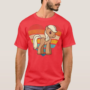 Camiseta Vintagem da Forma do Coração Retro-Design de Caval