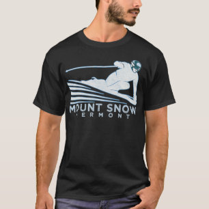Camiseta Vintagem da Ilustração VT de Montagem de Esqui R