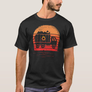 Camiseta Vintagem de Caminhão de Lixo do Reciclagem Retroat