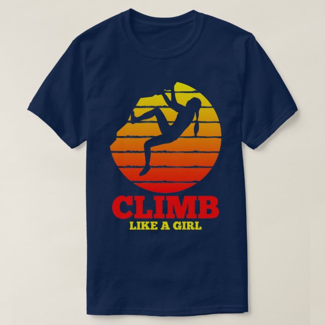 Camiseta Vintagem de Escala de Pedra Escalada (Frente do Design)