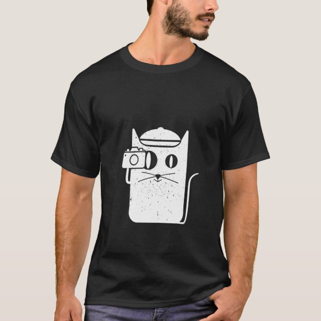 Camiseta Vintagem de Fotografia de Kitten Cat (Frente)