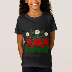 Camiseta Vintagem de Fruta de Ilustração Botânica de Morang