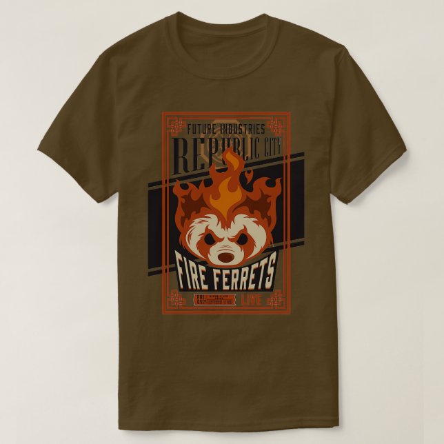 Camiseta Vintagem de Furões de Incêndio (Frente do Design)