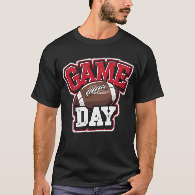 Camiseta Vintagem de Futebol do Game Day Team (Frente)