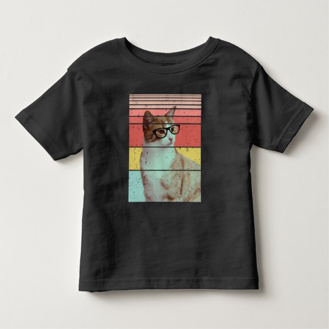 CAMISETA VINTAGEM DE GATO ENGRAÇADO DE TRENDY (Frente)
