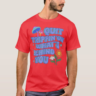 Camiseta Vintagem de Hippie com Flor de Mushroom Retroativo