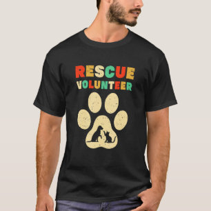 Camiseta Vintagem de Impressão do Voluntário para Salvament