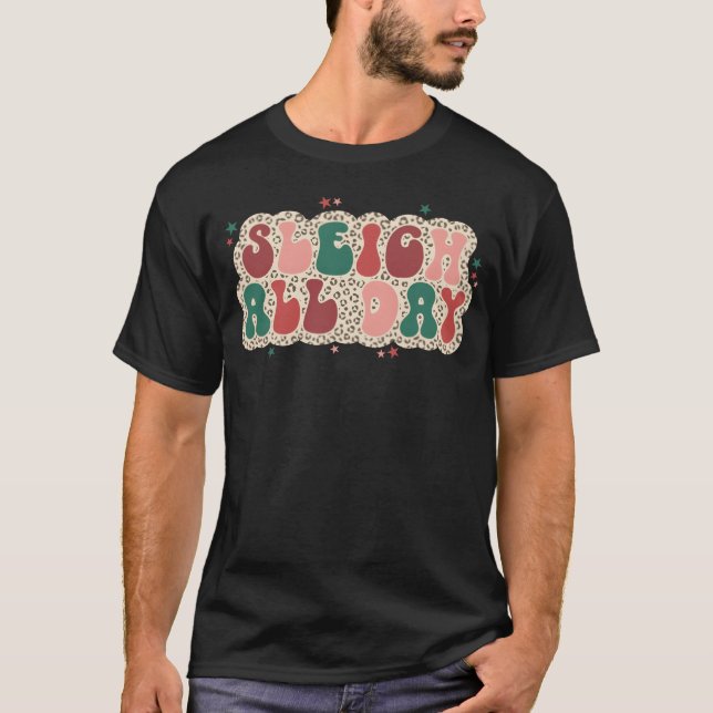 Camiseta Vintagem de Natal de Leopard (Frente)