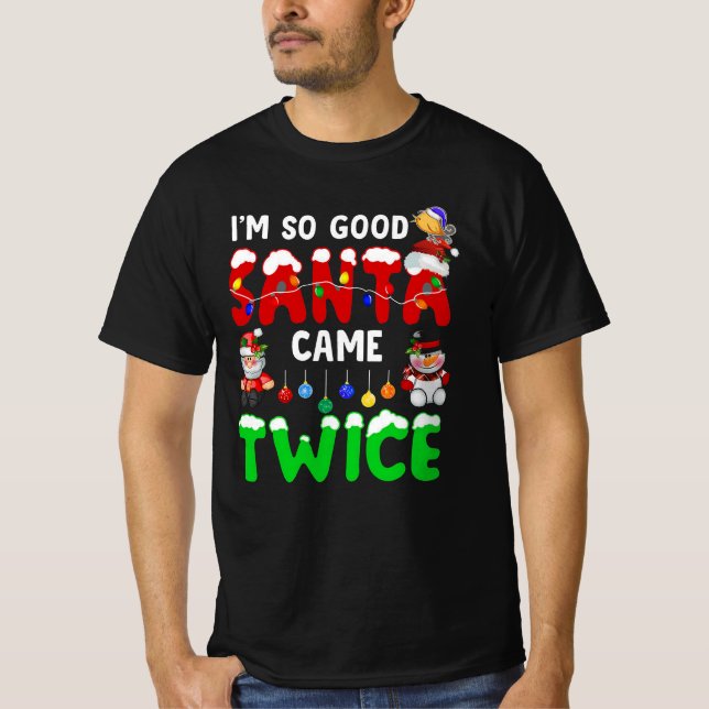 Camiseta Vintagem de natal inadequada (Frente)