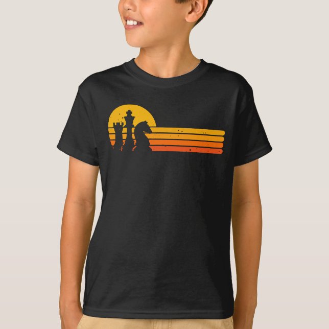 Camiseta Vintagem de Retro Chess Lover (Frente)