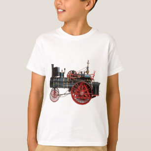 CAMISETA VINTAGEM DE VAPOR LOCOMOTIVO