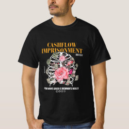 CAMISETA VINTAGEM DESIGN DE AMOR DE DINHEIRO COLORIDO PARA