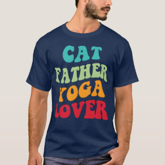 Camiseta Vintagem do Cat Padre Yoga Lover Iii