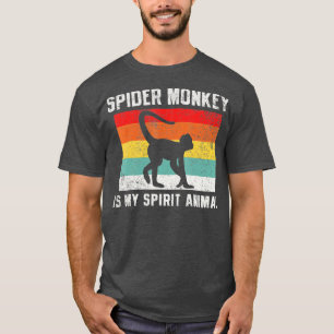 Camiseta Vintagem do Macaco-Aranha