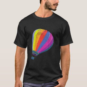 Camiseta Vintagem do trevo do balão de ar quente Design Re