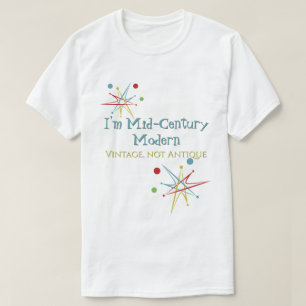 Camiseta Vintagem Moderna do Século Médio Atômico da Era Es