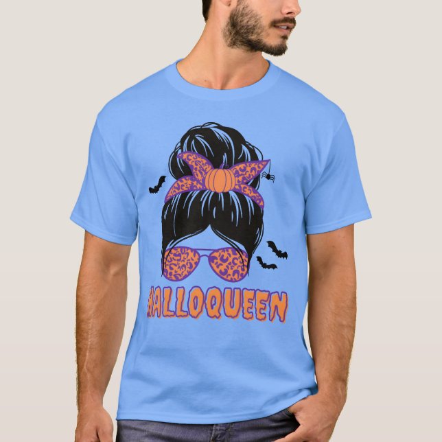 Camiseta Vintagem noturna das mulheres e do Halloween (Frente)
