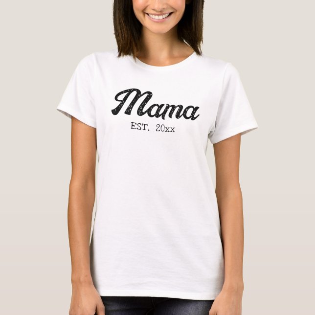 Camiseta Vintagem personalizada de texto do ano personaliza (Frente)