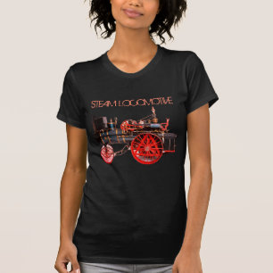 Camiseta VINTAGEM - VAPOR Vermelho LOCOMOTIVO