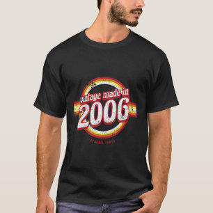Camiseta Vintagte 2006 16º Aniversário 16 Anos Meninos Gir