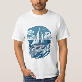 Camiseta vintaje design boat