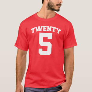 Camiseta VINTE ANIVERSÁRIO de 5 marcos miliários 25o