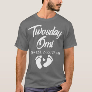 Camiseta Vinte Dias Omi Avó Est 2222 Novo Chá De Bebê Anno