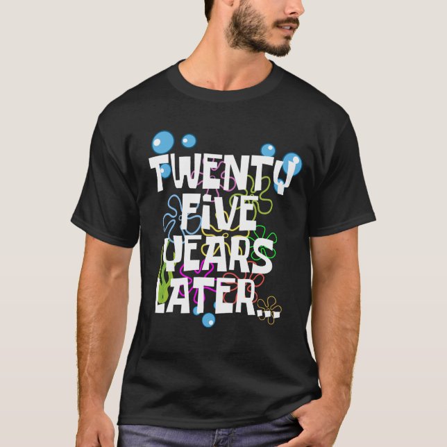 Camiseta Vinte E Cinco Anos Depois, Festa de aniversário En (Frente)