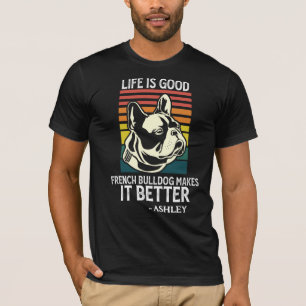Camiseta Vintetra French Bulldog Estilo Retroativo