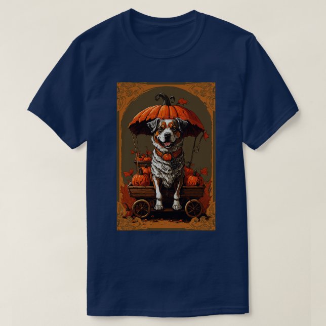 Camiseta vinton halloween dog 5 (Frente do Design)