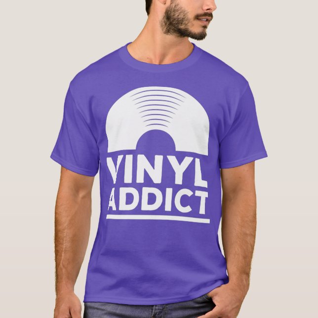 Camiseta Vinyl Addict Tee Retro Old School Music DJ (Frente)