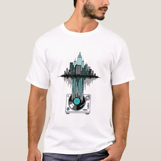 Camiseta Vinyl City Soundwave | Modern Art Music Lover (Frente)