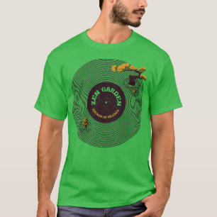 Camiseta Vinyl Japonês Zen Garden Musical Notes Sons de