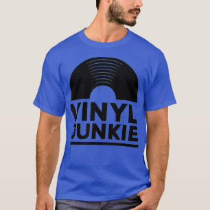 Camiseta Vinyl Junkie Tee Retro Old School Music DJ