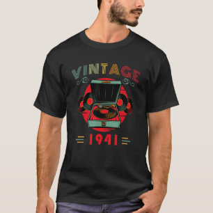 Camiseta Vinyl Lover Birthday for Music Lover e DJ 1941