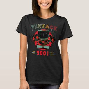 Camiseta Vinyl Lover Birthday for Music Lover e DJ 2001