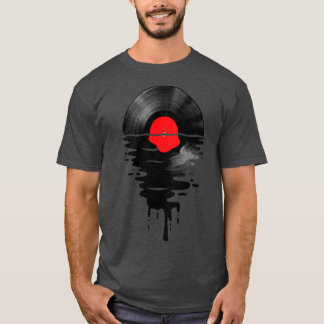 Camiseta Vinyl LP Music Record Sunset Red Baby Bodcase