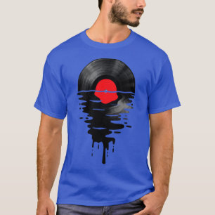 Camiseta Vinyl LP Music Record Sunset Red Travesseiro
