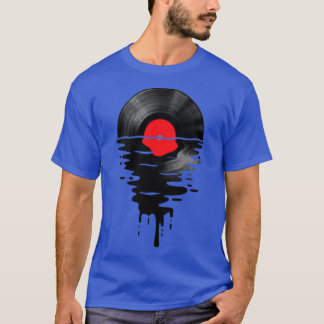 Camiseta Vinyl LP Music Record Sunset Red Travesseiro