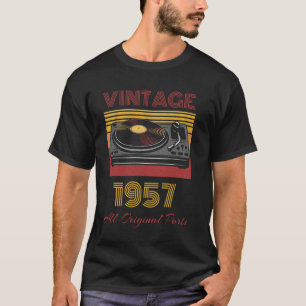 Camiseta Vinyl Record Collector Vintage 1957 Old School DJ