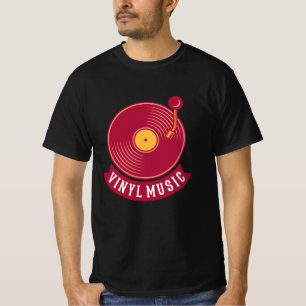 Camiseta VINYL RECORD PLAYER VINYL RECORD Gift Música Retr