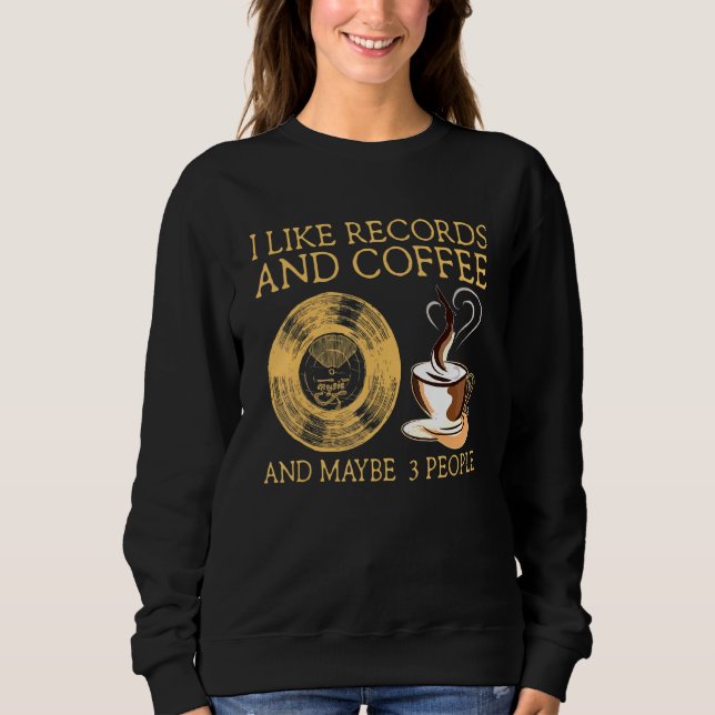 Camiseta Vinyl Records Music Disc Café Roupa (Frente)