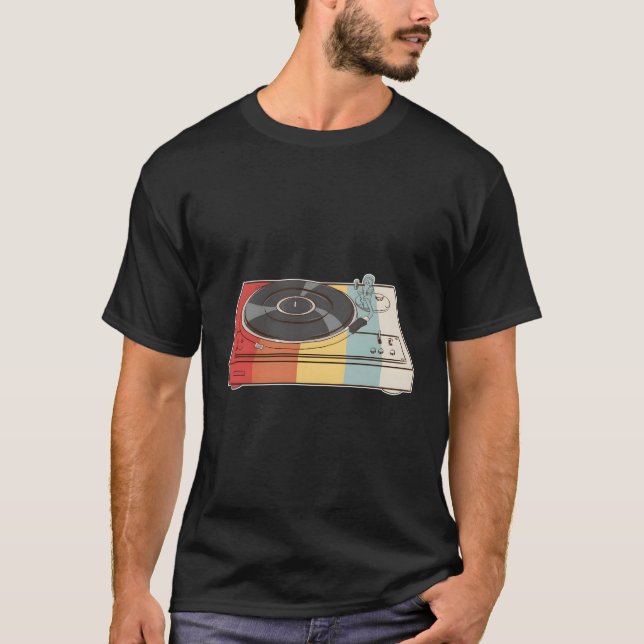 Camiseta Vinyl Records Turntable Dj (Frente)