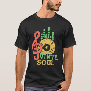 Camiseta Vinyl Soul Musico da Antiga Escola Música DJ Turnt
