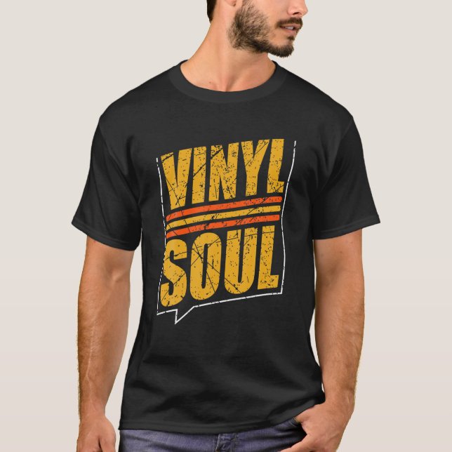 Camiseta Vinyl Soul Musico da Antiga Escola Música DJ Turnt (Frente)